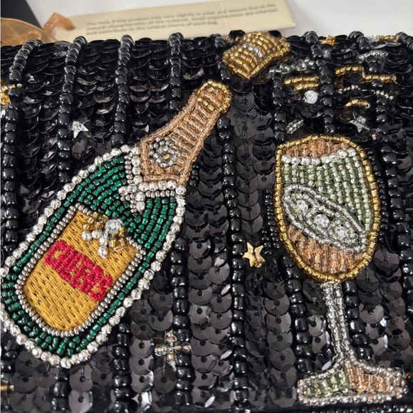 Viral beaded bag TJMaxx NWT New York, party, club ready! Champagne, Cheers - Picture 2 of 5